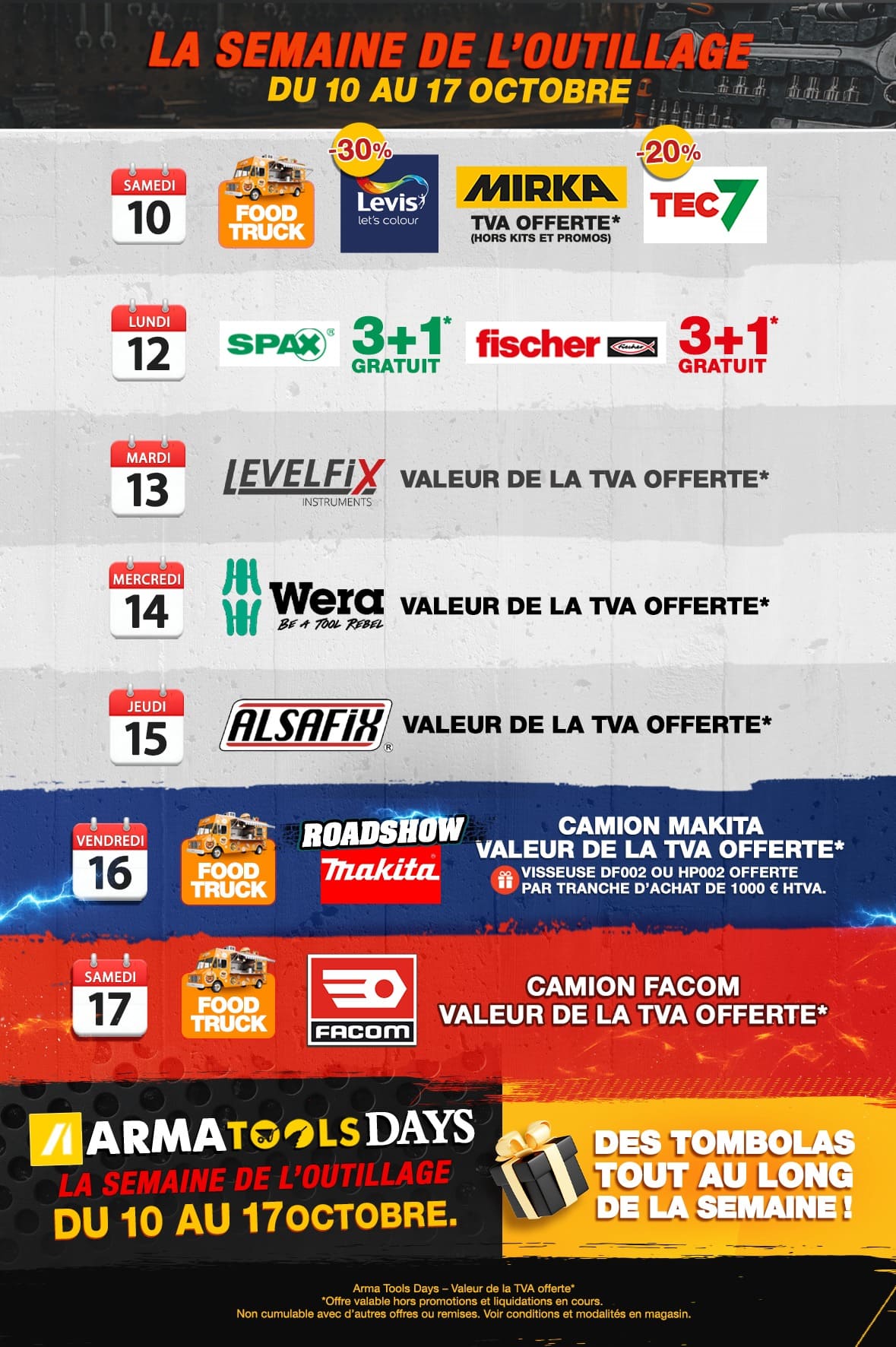 Programme détaillé Arma Tools Days du 10 au 17 octobre 2026